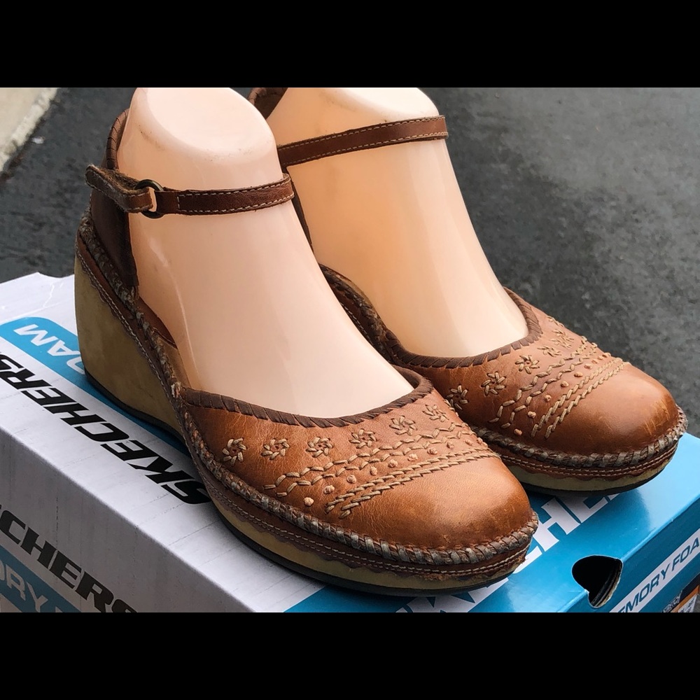 Clarks Artisan Brown Leather Ankle Strap Sandals Size 8.5M